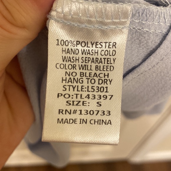 Umgee Collared Button Up Split Neck Surplice Top with Bishop Sleeves - Picture 9 of 9